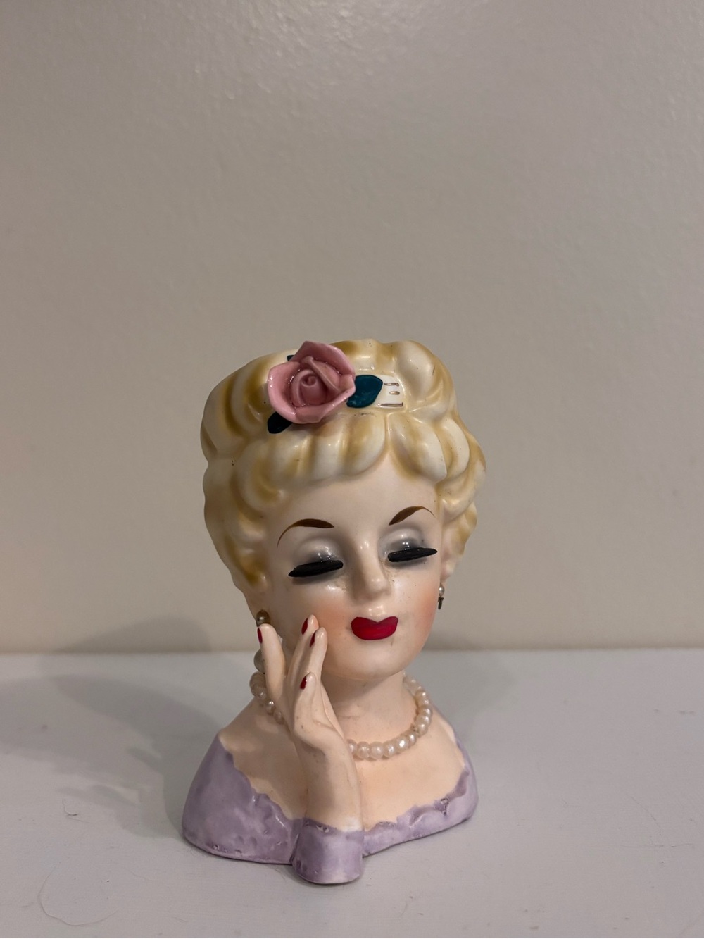 Vintage 1961 Inarco Lady Head Vase